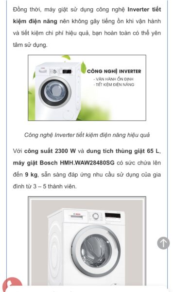 Máy giặt BOSCH HMH.WAW28480SG|Serie 8 - 68