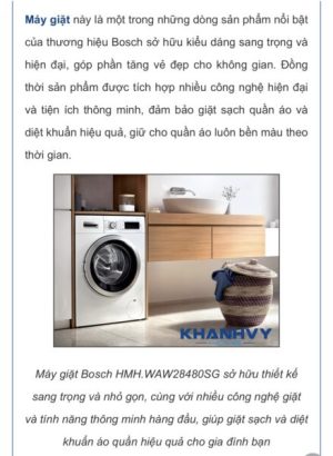 Máy giặt BOSCH HMH.WAW28480SG|Serie 8 - 234