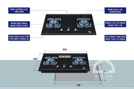 Bếp 2 Gas Malloca AS 9402R - 13