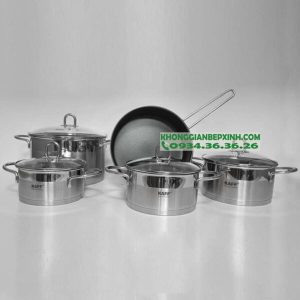 Bộ nồi Kaff cao cấp 5 món Inox 304 KF-ST09304 Mới Nhất 2022 Sang Trọng, Siêu Bền, Dùng được tất cả Bếp - 18