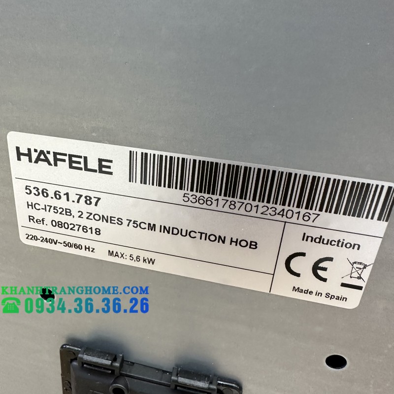 z5673262902767 dcd0afa9e18018107eda43e75197bfdc 1 - Bếp Từ 2 Vùng Nấu HC-I752B Hafele 536.61.787