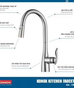 Vòi rửa bát KONOX rút dây KN1902 - 15