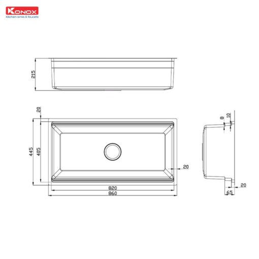 Chậu rửa bát KONOX KN8644SU DEKOR