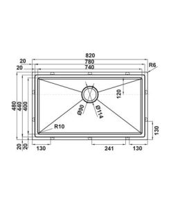 Chậu inox Hafele HS21-SSN1S90 - 567.94.020 - 23