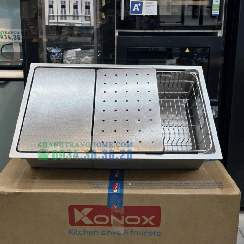 Chậu rửa bát Konox KN7644SU DEKOR - 106 Chậu rửa bát Konox KN7644SU DEKOR