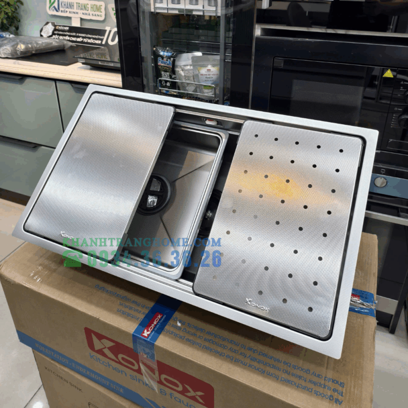 Chậu rửa bát Konox KN7644SU DEKOR - 107 Chậu rửa bát Konox KN7644SU DEKOR