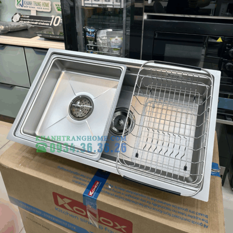 Chậu rửa bát Konox KN7644SU DEKOR - 108 Chậu rửa bát Konox KN7644SU DEKOR