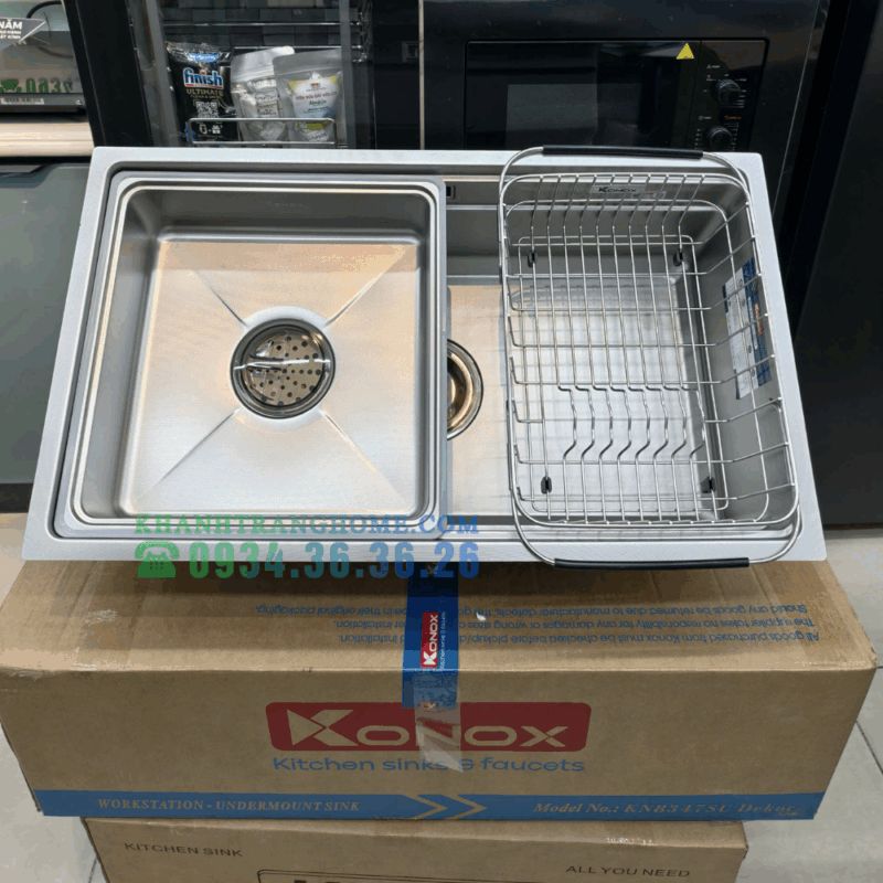 Chậu rửa bát Konox KN7644SU DEKOR - 109 Chậu rửa bát Konox KN7644SU DEKOR