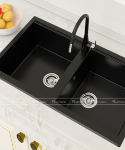 VÒI RỬA BÁT KONOX CURVA BLACK - 17