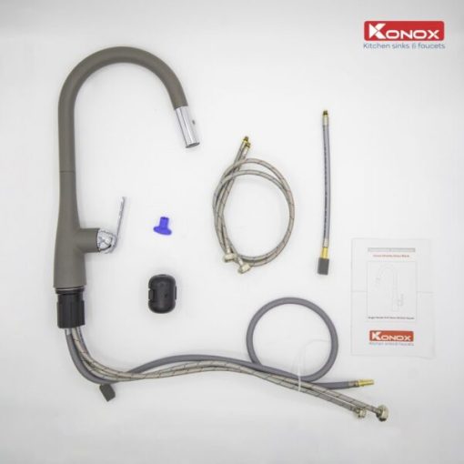 VÒI RỬA BÁT KONOX CURVA GREY - 6