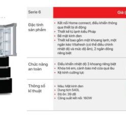 TỦ LẠNH BOSCH KIỂU PHÁP HMH KFN86AA76J SERIES 6 - 128 TỦ LẠNH BOSCH KIỂU PHÁP HMH KFN86AA76J SERIES 6 - 127