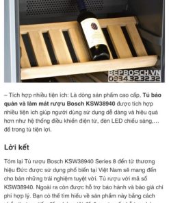 TỦ RƯỢU ĐỘC LẬP BOSCH HMH.KSW38940|SERIE 8 - 325