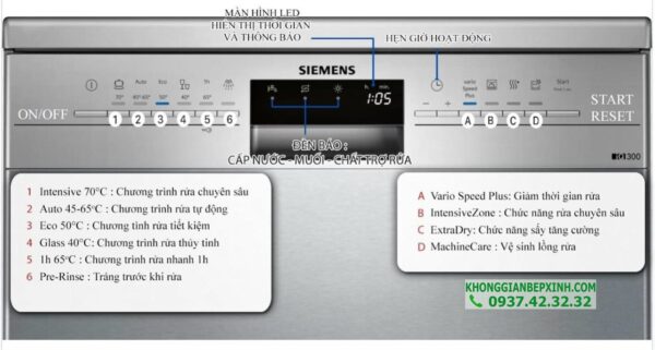 Máy Rửa Chén Siemens SN23EC14CE iQ300 - 9
