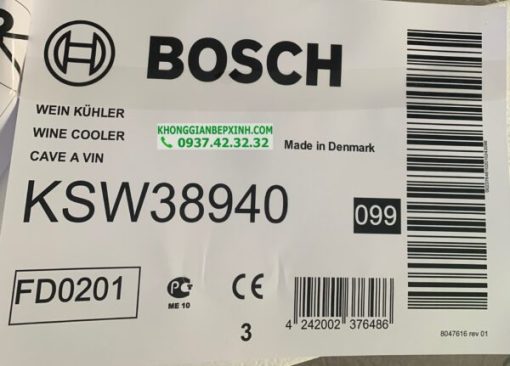 TỦ RƯỢU ĐỘC LẬP BOSCH HMH.KSW38940|SERIE 8 - 105