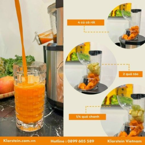 MÁY ÉP CHẬM 400W KLARSTEIN FRUITBERRY SILVER - 13