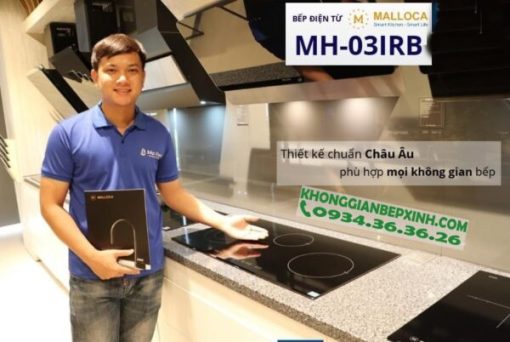 Bếp điện từ 3 vùng nấu Malloca MH-03IRB LB / 2 Vùng từ 1 vùng điện, kính Eurokera - 9