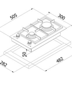 Bếp Gas Dudoff Domino TWIN - 10 Bếp Gas Dudoff Domino TWIN - 9