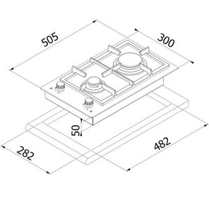 Bếp Gas Dudoff Domino TWIN - 9