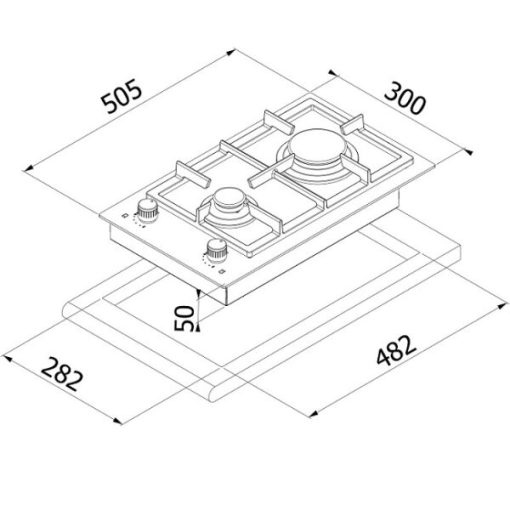 Bếp Gas Dudoff Domino TWIN - 5