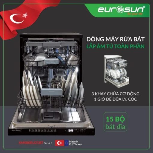 Máy rửa bát âm toàn phần EUROSUN SMS80EU21BT Serial 8 - 9