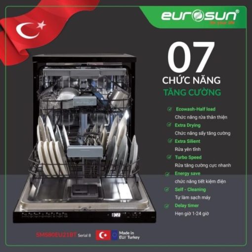 Máy rửa bát âm toàn phần EUROSUN SMS80EU21BT Serial 8 - 11