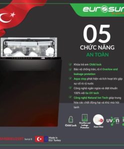Máy rửa bát âm toàn phần EUROSUN SMS80EU21BT Serial 8 - 182 Máy rửa bát âm toàn phần EUROSUN SMS80EU21BT Serial 8 - 181