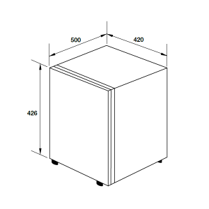 Tủ Lạnh Mini Cửa Đen Hafele Hf-M42S, 42 Lít 568.27.257 - 55