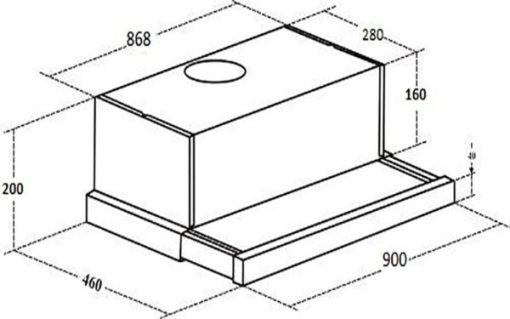 Máy hút mùi âm tủ KAFF KF-TL90H - 3