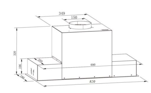 MÁY HÚT MÙI ÂM TỦ TOÀN PHẦN KAFF KF-BI80PR - 3