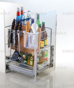 Giá gia vị dao thớt Eurogold inox mạ crom ERO2020B