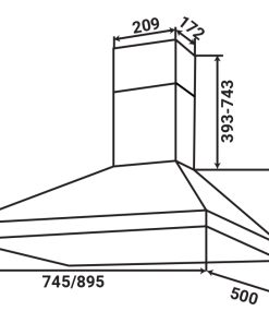 MÁY HÚT MÙI DẠNG PHỄU KAFF KF-PYRA750