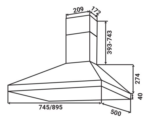 MÁY HÚT MÙI DẠNG PHỄU KAFF KF-PYRA750
