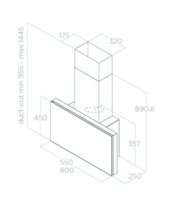 Máy hút mùi áp tường Elica PLAT WH/F/55 PRF0165707 - 14 Máy hút mùi áp tường Elica PLAT WH/F/55 PRF0165707 - 13