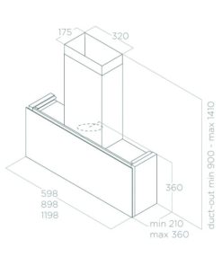 Máy hút mùi áp tường Elica RULES DEKT/F/120 PRF0163756 - 11