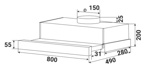 MÁY HÚT MÙI KAFF KF-TL800ST