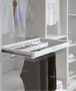 Giá vắt quần âu kết hợp để trang sức, ray giảm chấn EVA570