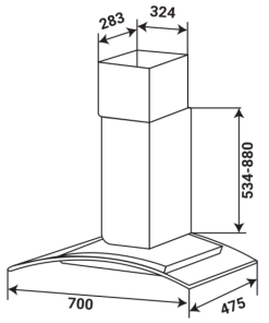 MÁY HÚT MÙI KAFF KF-GB207TB - 24 MÁY HÚT MÙI KAFF KF-GB207TB