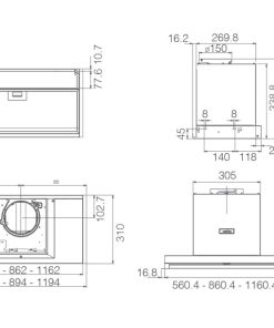 Máy hút mùi âm tủ Elica BOX IN PLUS IXGL/A/90 PRF0097796A - 13