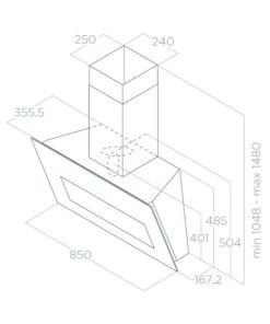 Máy hút mùi áp tường Elica BLOOM-S DEKT/A/85 PRF0164475 - 11