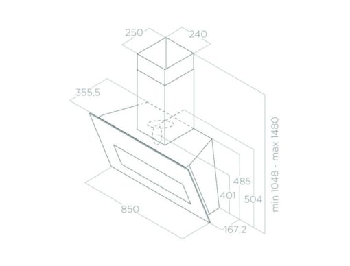 Máy hút mùi áp tường Elica BLOOM-S DEKT/A/85 PRF0164475 - 3