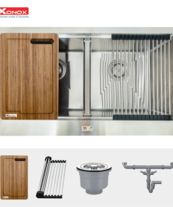 Apron sink KN8750DASiphon, thớt gỗ, roll mat KONOX - 10 Apron sink KN8750DASiphon, thớt gỗ, roll mat KONOX - 9