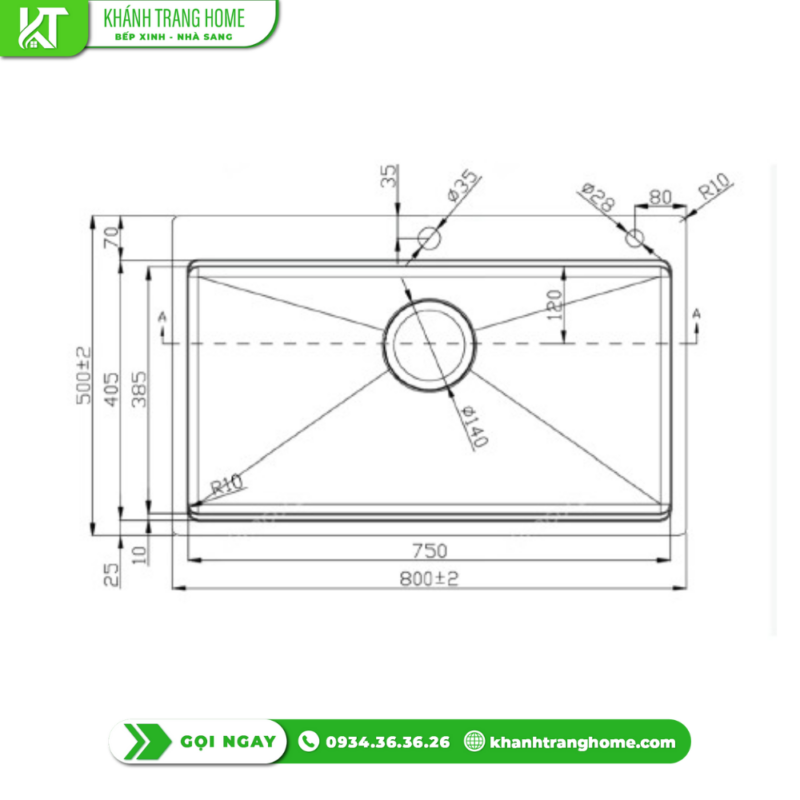 CHẬU RỬA BÁT EUROGOLD EUS58050 - 15 Chậu Rửa Bát Eurogold EUS58050