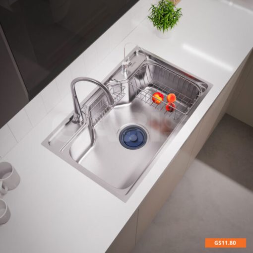 Chậu rửa chén bát 1 hố lớn Garis GS11.80 - 1
