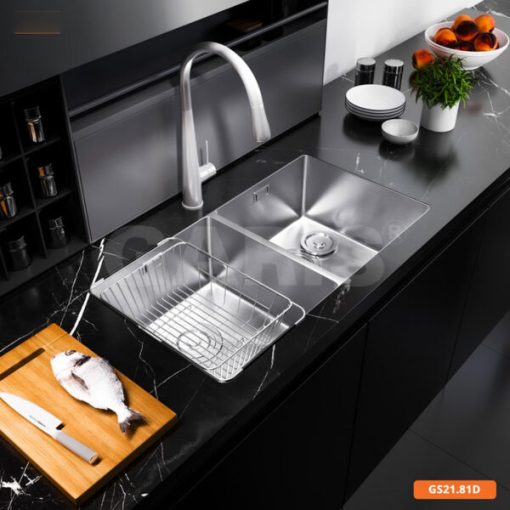 Chậu rửa chén bát 2 hố Garis GS21.81D - 1