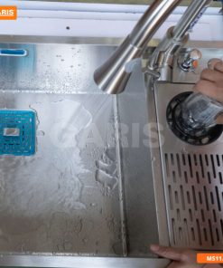 Chậu rửa 1 hố lớn sâu kèm máy rửa ly Garis MS11.82 - 17