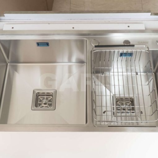 Chậu rửa chén bát 2 hố lệch sâu lòng vuông Garis GS22.82 - 7