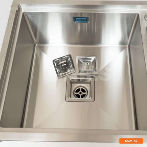 Chậu rửa chén bát 2 hố lệch sâu lòng vuông Garis GS22.82 - 11