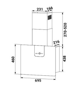 MÁY HÚT MÙI KÍNH VÁT KAFF KF-VERTI 700WHIT - 13 MÁY HÚT MÙI KÍNH VÁT KAFF KF-VERTI 700WHIT - 12