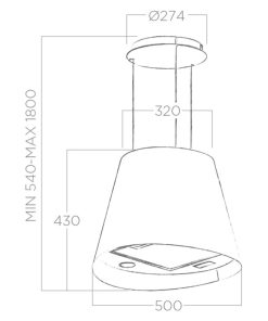 Máy hút mùi đảo đèn Elica JUNO IX/F/50 PRF0089651D - 16 Máy hút mùi đảo đèn Elica JUNO IX/F/50 PRF0089651D - 15