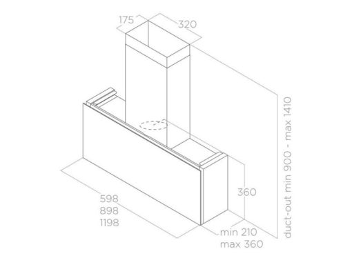 Máy hút mùi áp tường Elica RULES BL/F/60 PRF0163752 - 3